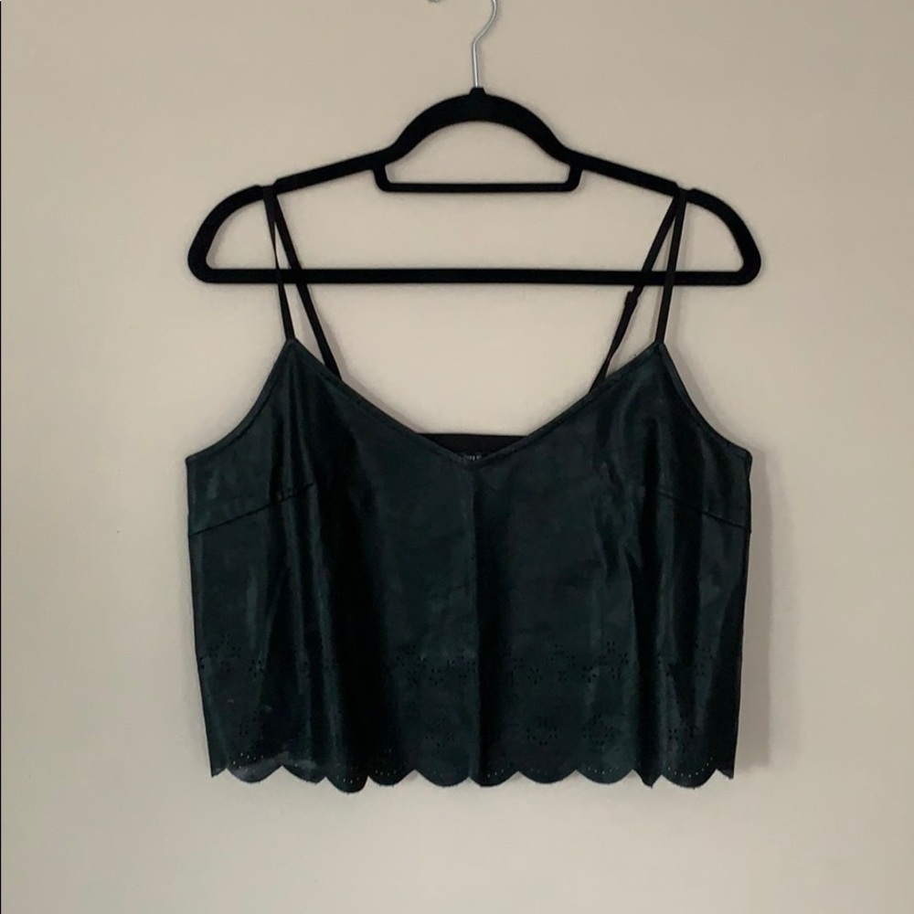 Faux Leather Crop Top